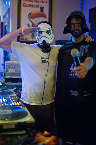 DJ 90's Guy and Darth Face Painter