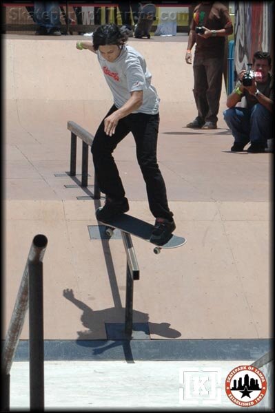 Brandon Boehm - feeble grind on the square rail