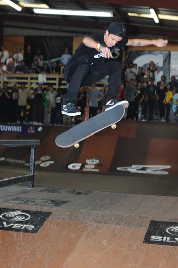 Luan Oliveira - switch 360 flip.<!-- Tampa Pro 2013 Skateboarding and the After-Party -->