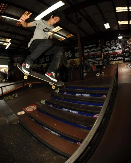 <!-- amdec13sun -->

This is an amazing backside 360 down the stairs by Trevor Colden. He had these every try.