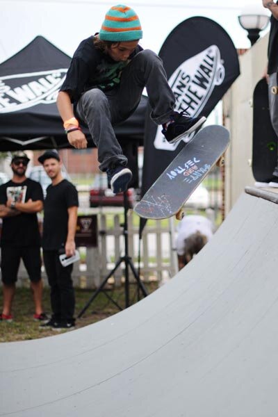 Tyler Hunger has a good frontside flip