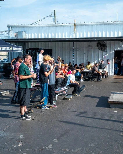 Yo let's get outside it's way too hot in that warehouse!

<!--goskateday22-->