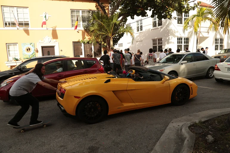 <!--toamia-->

If you ever have been to Miami, I'm sure you have probably seen Paul DeOliveira and he was probably skitching a Lambo.