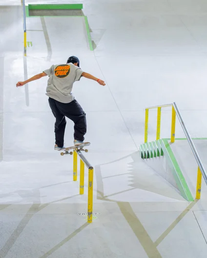 Switch Barley grind from Taiga Nagai. I saw a kid skating a Donny board this weekend

<!--damnamjapan2022finals-->