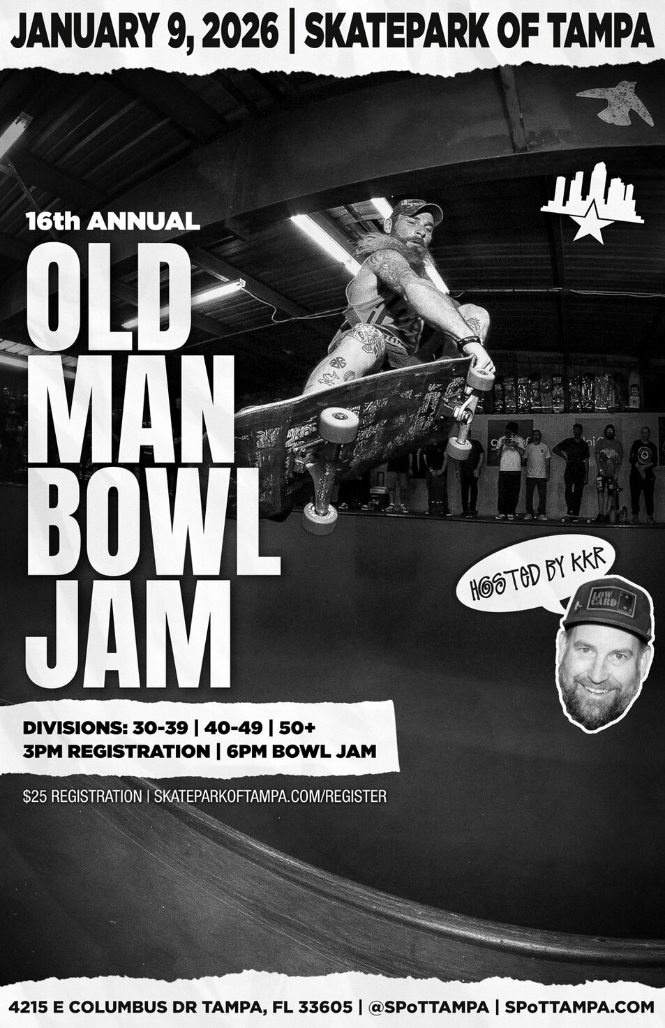 2026 Old Man Bowl Jam Web Flyer
