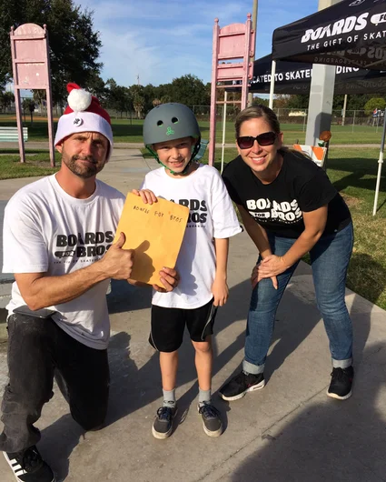 <!--b4bdelivery-->

Final Stop - Lake Vista Skate Plaza in St. Pete. Payson was there waiting to give us another donation from his cookie sales.