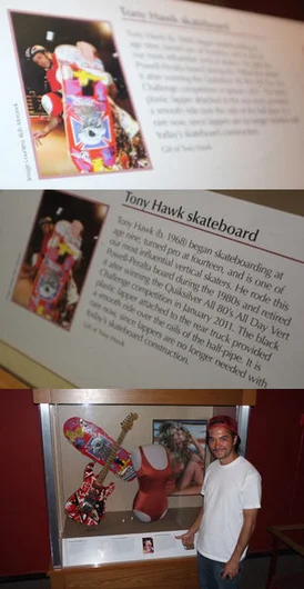 History and English were my hardest subjects growing up. I literally could not stay focused on any of that. Math came easy so the A's I got there balanced out the C's and D's I got in the rest of my classes which kept me floating all the way through junior high, high school, and college.  One thing I do remember from those years is that there is something about the Smithsonian and the artifacts that are in there.  If it's something cool or important ranging anywhere from a rare coin to an old movie prop, it goes in the Smithsonian.  Even as a little kid, I realized it was the museum of all museums.  I didn't even know it was in Washington DC until about six months ago when someone from there emailed me asking about using a photo for this Tony Hawk display they were creating.  Today I stopped by to visit and found my photo with Tony Hawk's board.  I will never feel like I know enough to be calling myself a legit photographer, but today, I'm feeling pretty legit.  I got a photo in the Smithsonian.  Wow.<!-- Maloof Money Cup DC 2011 Photos -->