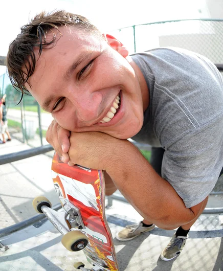 <!-- cruisecontrolstpete2013 -->

Aaron Austin snapped this one of Forrest Cunningham showing his enthusiasm for Fossil skatepark. 