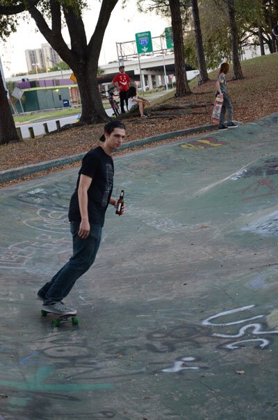 Skating With Beer in Hand Booze Cruise 2012