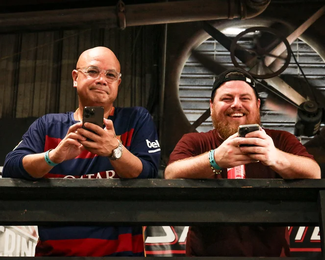 Ant Claravall and David Stoessel. Don’t be fooled by the iPhones in their hands. These two are master lensmen.
<!--fridayam2023lastchance-->