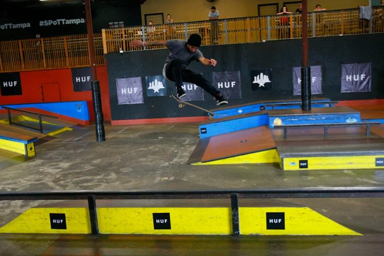 <!--soj17-->

Lestor Cepero going huge with a kickflip over the hip.