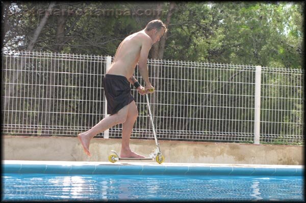 Phelps is making scootin' look cool