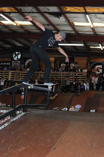 Youness Amrani – backside tailslide.<!-- Tampa Am 2012 Photos -->