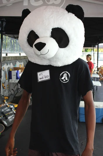 <!--askate18-->

Every year we get a new animal suit for someone to wear for the day skate in all day. Keep in mind we are still pushing 95% humidity on a good day in Florida, so the fact that they don't pass out is a miracle. Panda Kris gets the award for 2nd hottest job of the day.