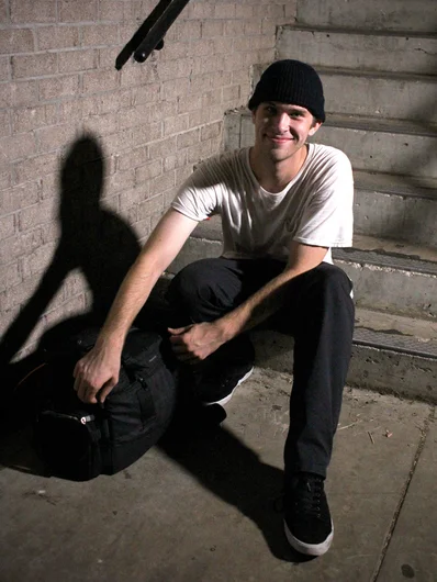 <!--veervidphotos-->
Tristan just after filming the last trick in the video. Look at that smile of relief!
