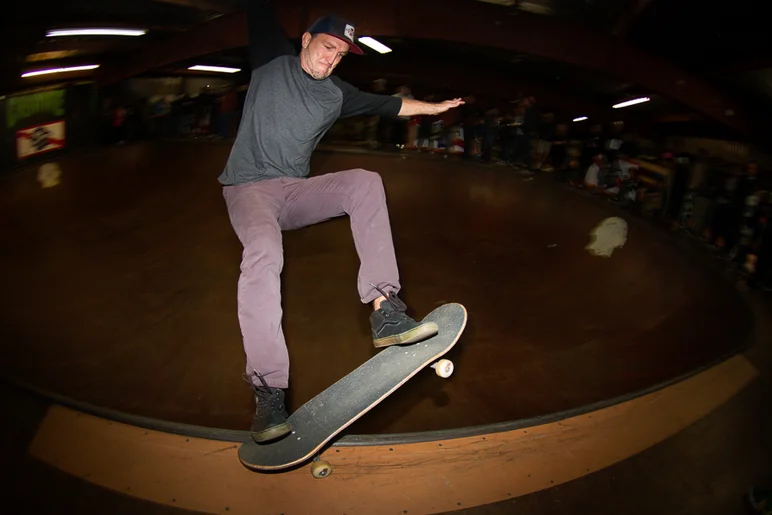 <!--OMBJ16-->

Jay Turner on a high-speed Frontside 5-0.