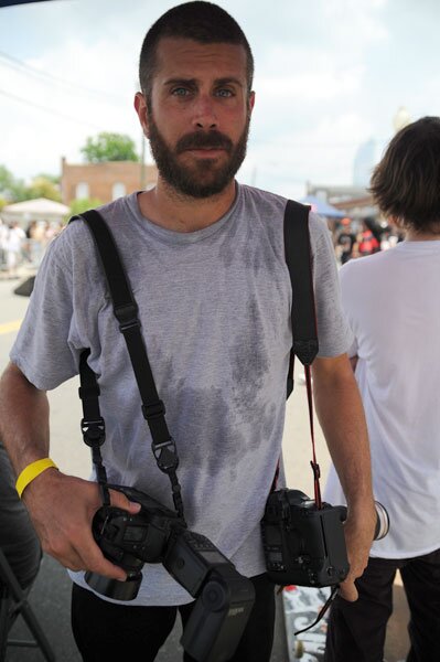 Ryan Flynn, packin' documentation gear