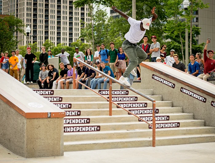 <!--da-chicago16-sat-->

Damn same siders!  Zion puts down the Front 180 Switch Crook from the same side.