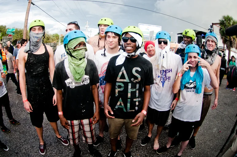 <!--ta14-sd-->

All the dudes in the moat race have some serious cajones.