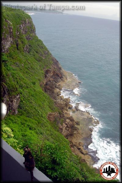 Cliffside view from a restaurant we ate at