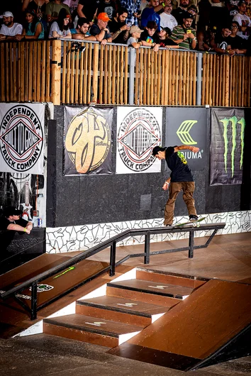 After taking a heavy collision the night before on the crete’ Jhancarlos Gonzalez keeps chugging away. 
<!--tampam2022finals-->