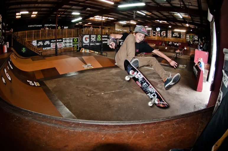 <!--ta14-sd-->

Jagger Eaton with an epic catch on this frontside kickflip in the pocket.