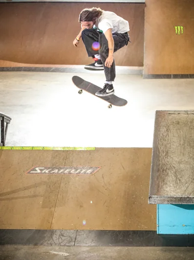 Mikey Premet representing Westside Skateshop with a nice catch on this 360 Flip

<!--schoolsoutjam24-->