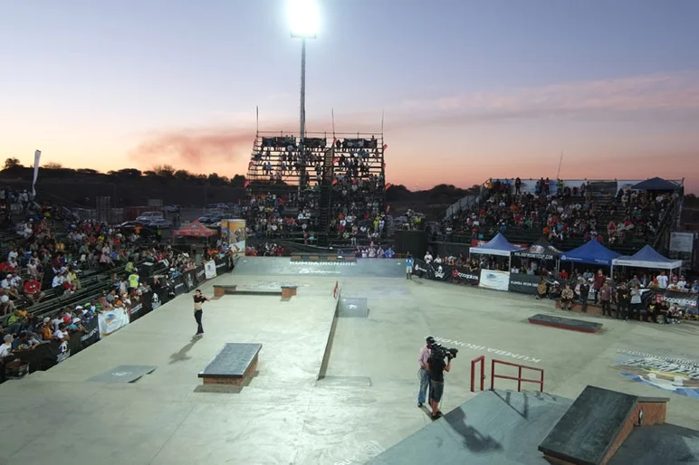 The South African sunsets are a crazy shade of purple.<!-- Maloof Money Cup South Africa 2012 -->