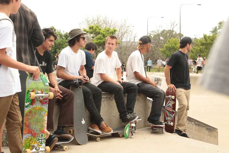 <!--lakaiflare-->

Heavy lineup L to R Stevie Perez, Leo Romero, Daniel Espinoza, Brandon Westgate, Jerry Hsu, Mike Carroll.
