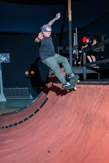 Danny Highfill made his way on to the ramp. From smith from the gentleman

<!--floggingmollycruise23-->