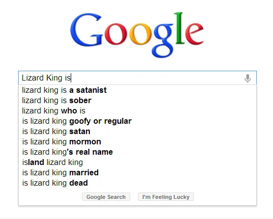 There's that death rumor popping up again with Lizard King.  I guess when the Skatepark of Tampa Party Team fizzled out people started asking Google if he's sober.<!-- Your Favorite Skateboarder Is Dead, Asian, Mexican, A Satanist, Married -->