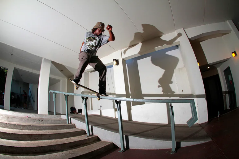 <!--inequality-->

Markus didn’t stop. This Krooked grind was a great end to the day. The whole squad went in on this spot, Eric and Jereme got clips too.