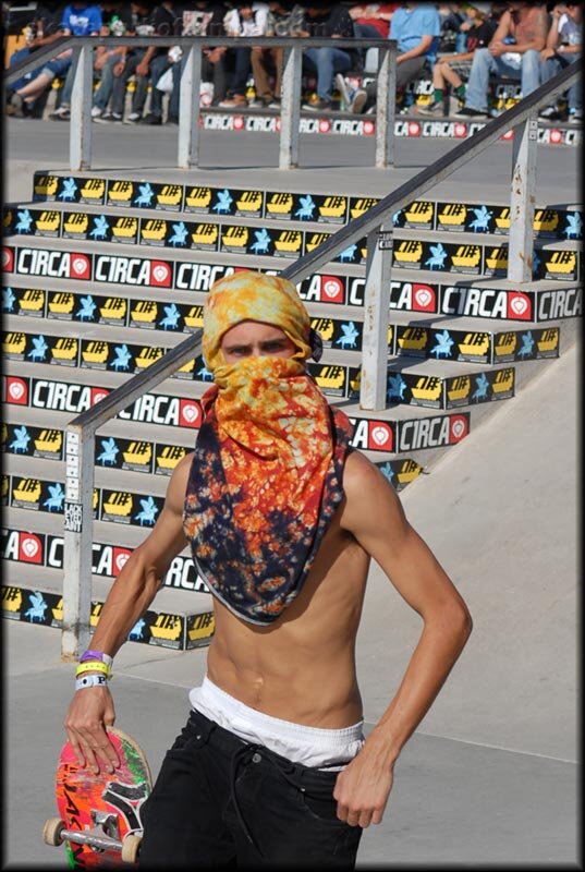 DP scared all the kiddies away with this get-up