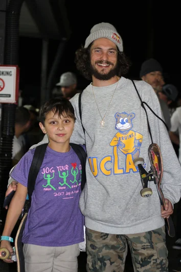 <!--pro17-frinight-->

Torey Pudwill was chilling with the homies, old and young, all night.