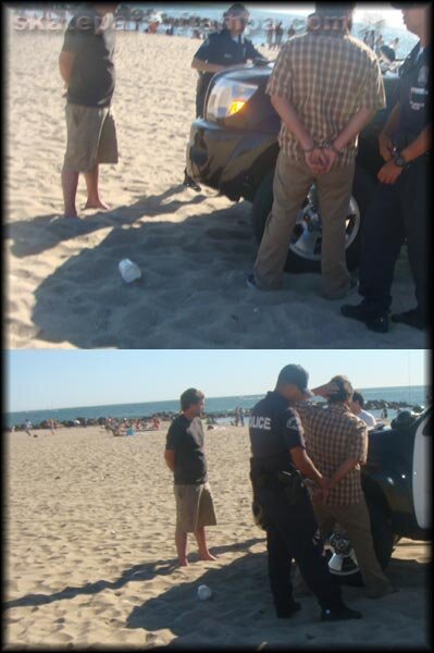 Cuffed on Venice Beach
