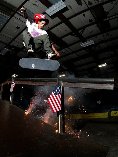 <!--july42017-->

Robby Kirkland - kickflip over the rail.