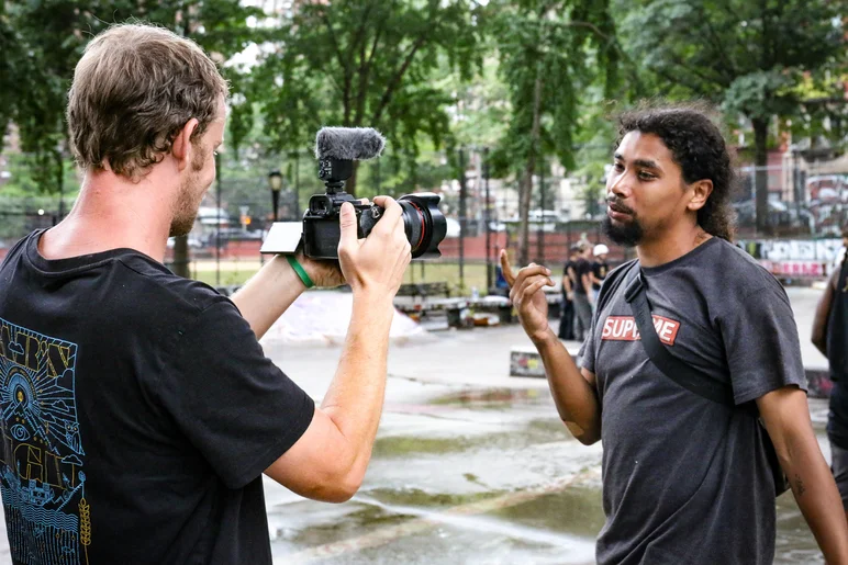 Straight from the Bronx and up in your face: It's Brandon Johnson

<!--damnamnyc23-day1-->