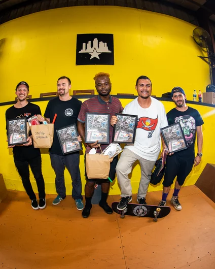 Longtime SPoT supporter and contest skater Tiago takes 1st in the 30 & up division <!--harvestjam21-->