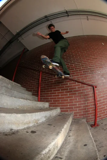 <!--orchard2014-->
Chad Poore and his perfect BS tail was in town to help out with SPoT Camp. We stopped by this rail before heading to the premiere.