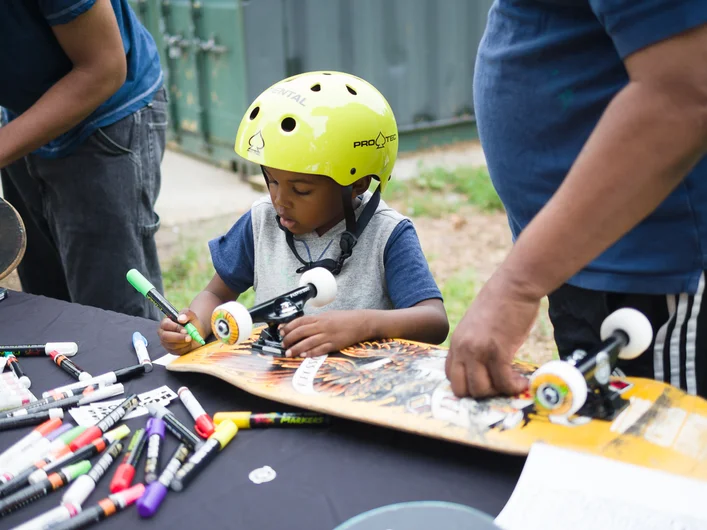 <!--b4bdrivenyc-->
We had some future skateboard graphic artists working on their skills all day.