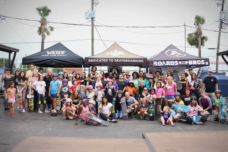 <!--vansgirlsclinic-->
Thank you again to everyone who came out for the Vans’ Girls Skate Clinic! And we mean everyone, whether it’s the girls who had never been, the parents who came and hung out, every volunteer and, of course, the people at Vans for creating such an empowering event for young ladies all over the country!
