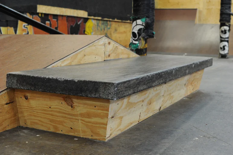 Your old familiar ledge, now on real ground.<!-- New 2013 Street Course at Skatepark of Tampa -->