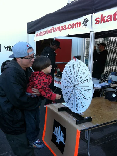 Step right up and spin the Wheelbite of Fortune.<!-- Damn Am Costa Mesa 2013 Presented by Volcom -->