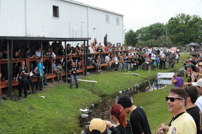 The crowd at the Moat Race seems to get bigger every time.<!-- Tampa Pro 2013 Skateboarding and the After-Party -->