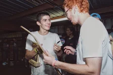

Jake signs a fan