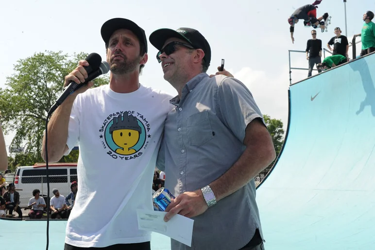 Grant Taylor's dad Thomas ripped all weekend on the skateboard and on the bottle.<!-- Tampa Pro 2013 Skateboarding and the After-Party -->