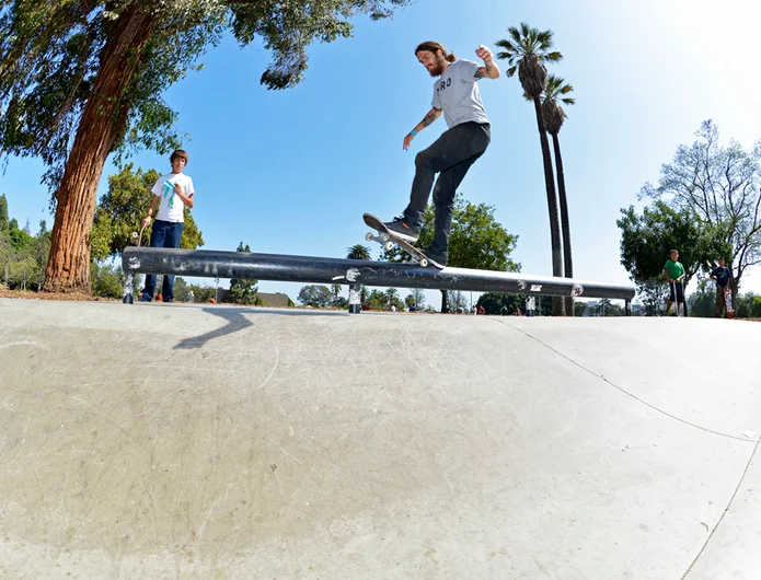 <!--dala153-->

JS Lapierre worked the whole course from top to bottom, starting it off with this Frontside 5-O 180 and making his way down the snake run into the pit getting him a 4th place spot.  Yea JS!