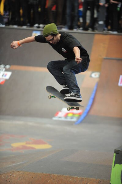 Damn, Justin Brock, that's a serious 360 flip