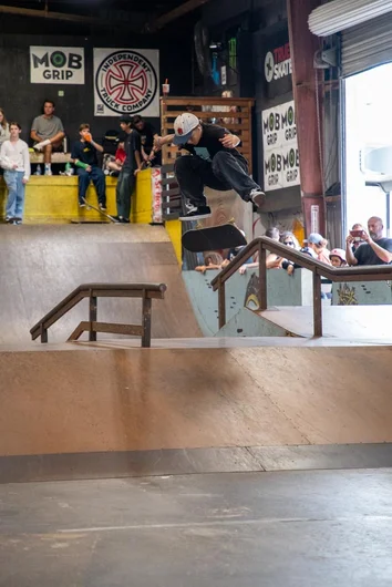 Camden with the kickflip.<!--spotsoj2021-->