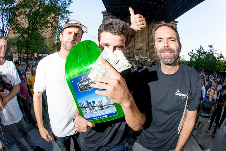 <!--danycsat-->

Next up, Zitzer did his best impression of the Huffington Post and told us something we already knew. Antonio Durao took the prize for first place in best trick with that crispy ass ollie backside flip.